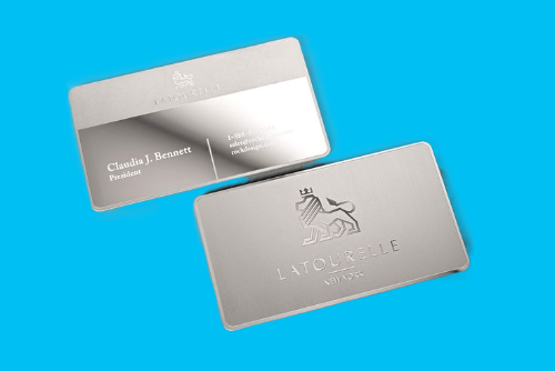 Silver Metal High Coating Visiting Cards 